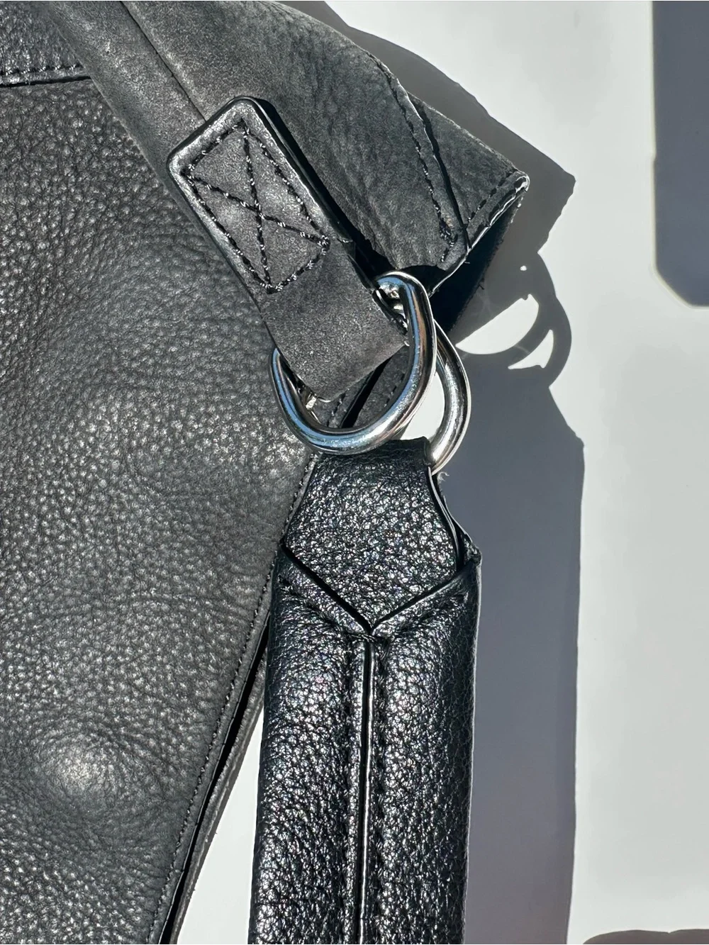 Rebecca Minkoff Moto Hobo Black Leather Bag with Zipper Accents